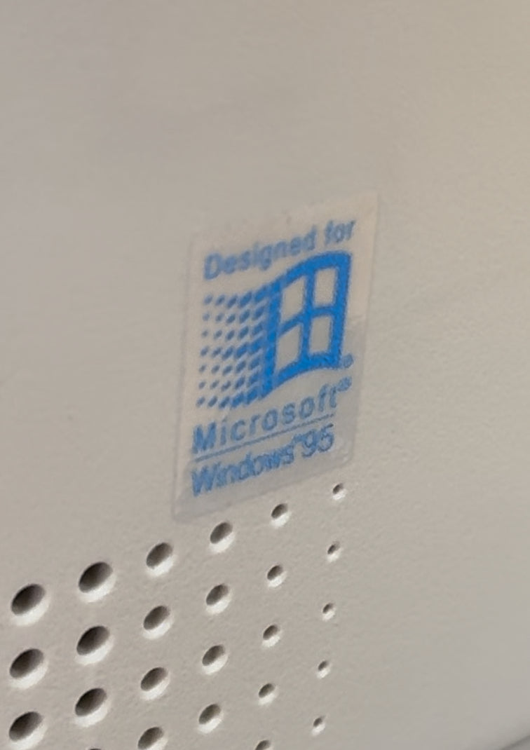 Windows 95 V2 Sony VAIO Case Badge Sticker - Clear, Blue