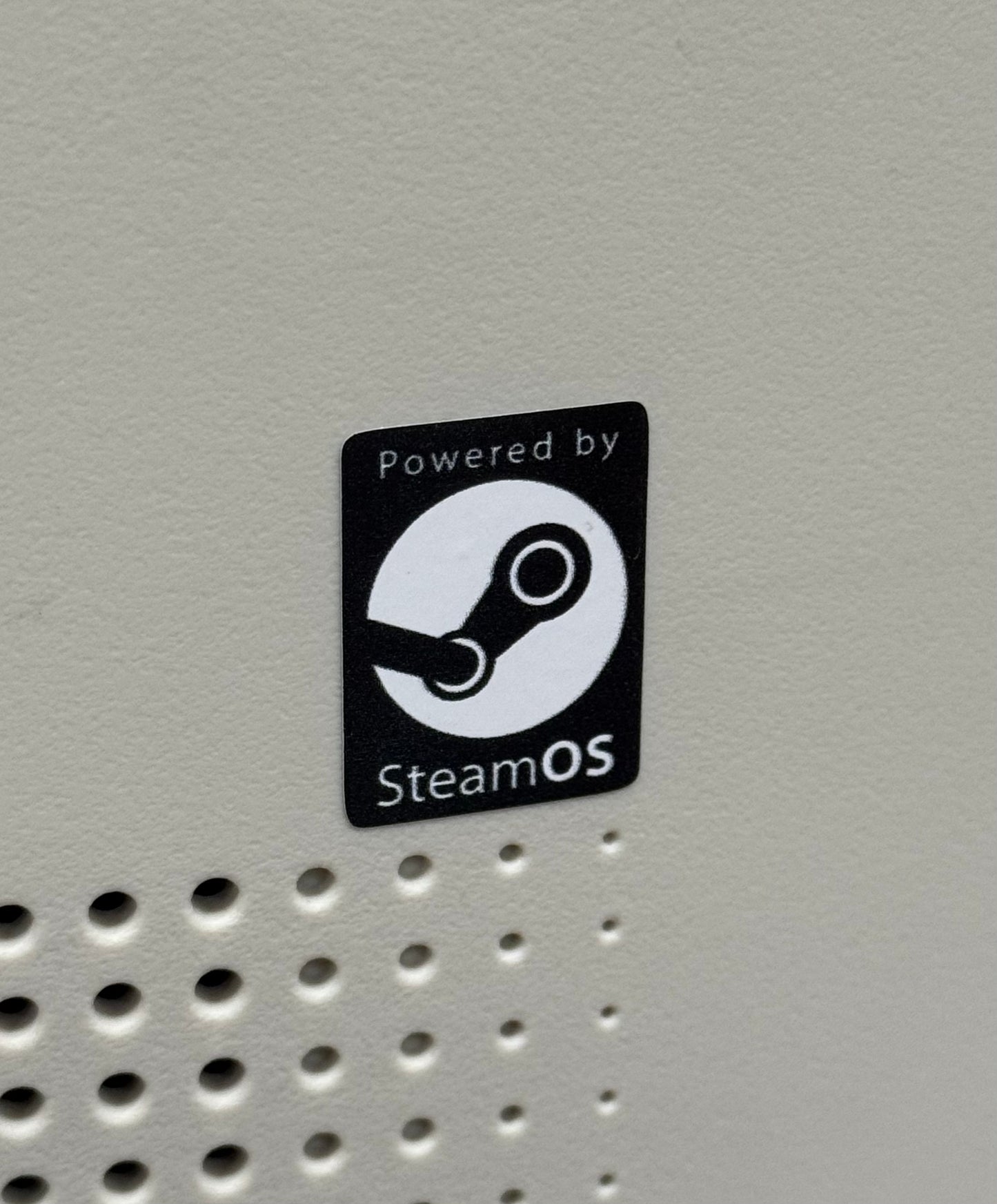 SteamOS Steam Logo Case Badge Sticker - Black/White