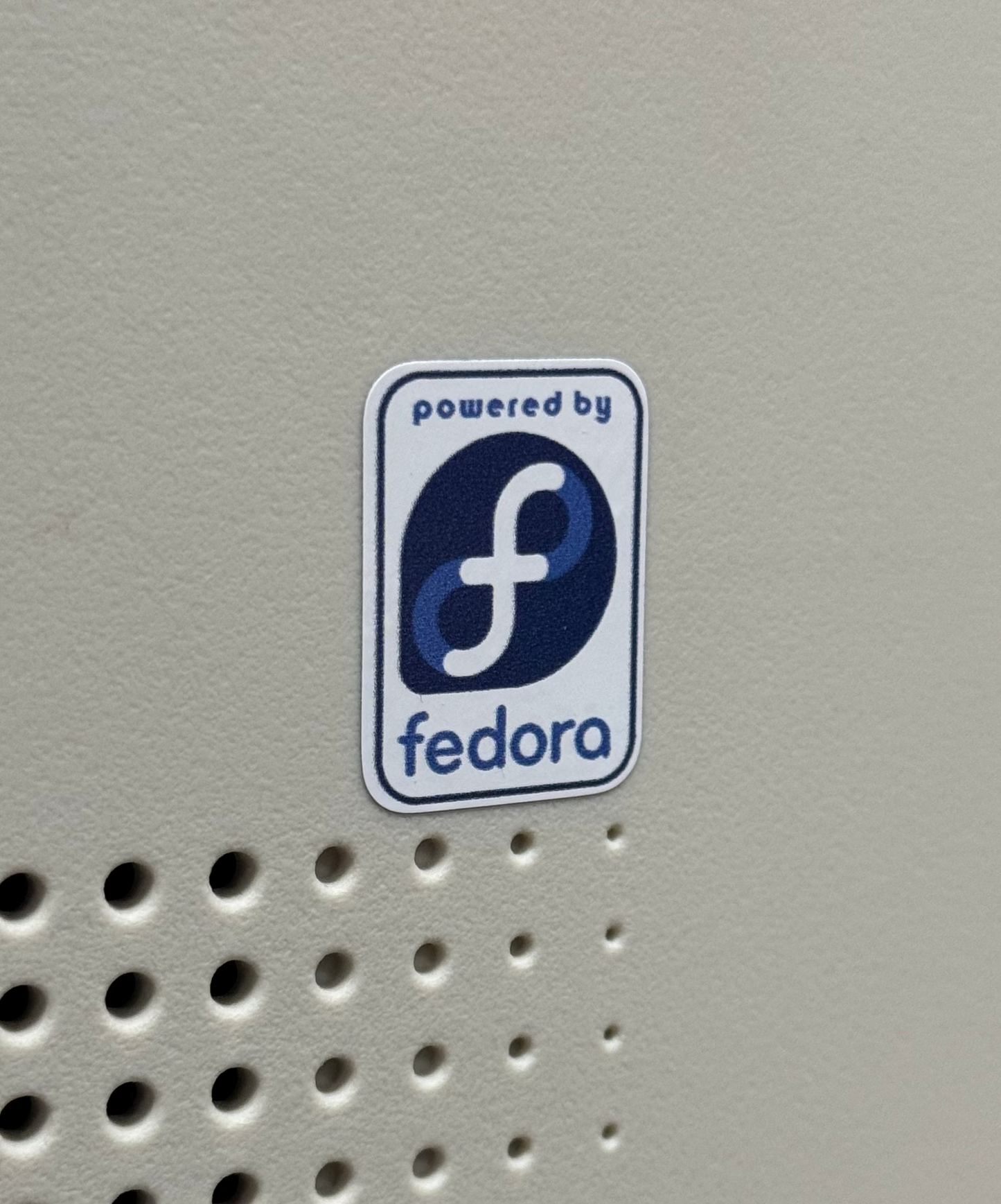 Fedora Linux Logo Case Badge Sticker - White