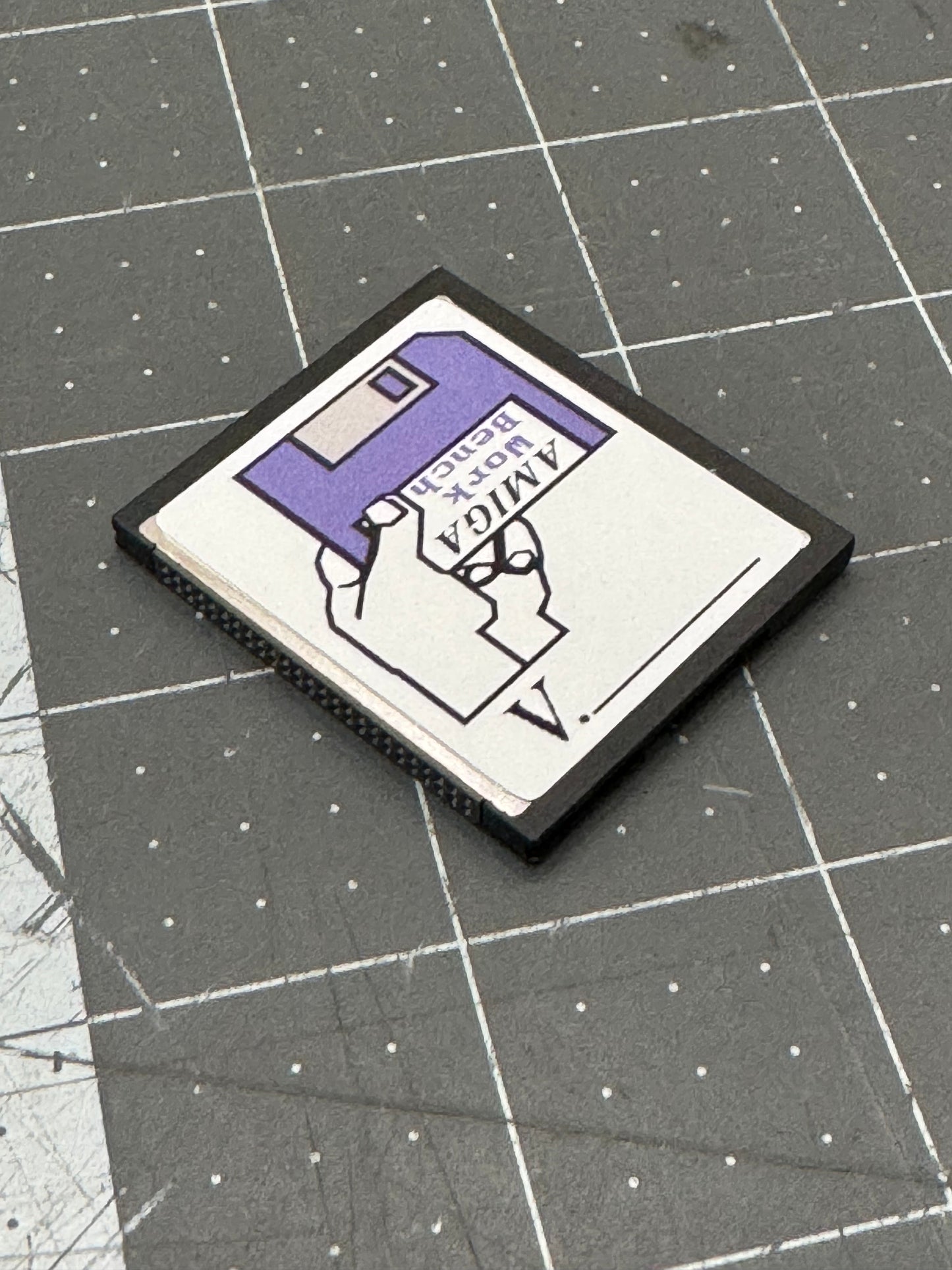 Commodore Amiga Work Bench CF Compact Flash Card Label Sticker - White