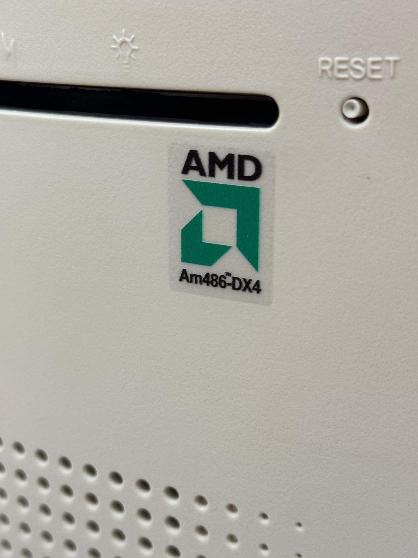 AMD 486 DX2 DX4 Case Badge Sticker - Clear