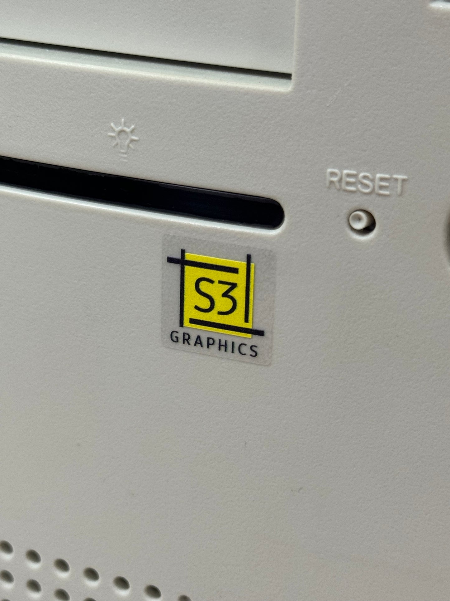 S3 Graphics Case Badge Sticker - Clear