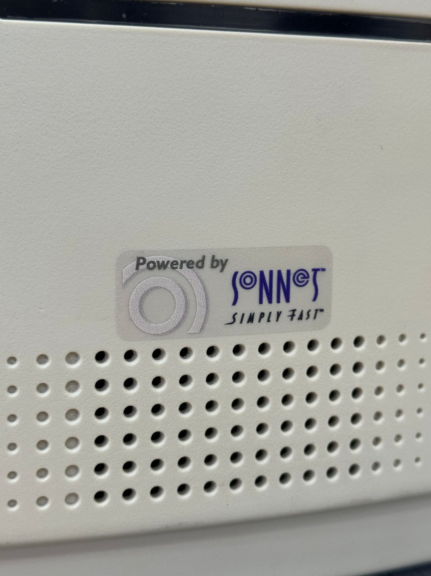 Apple Mac Power PC Macintosh “Powered by Sonnet” Case Badge Sticker