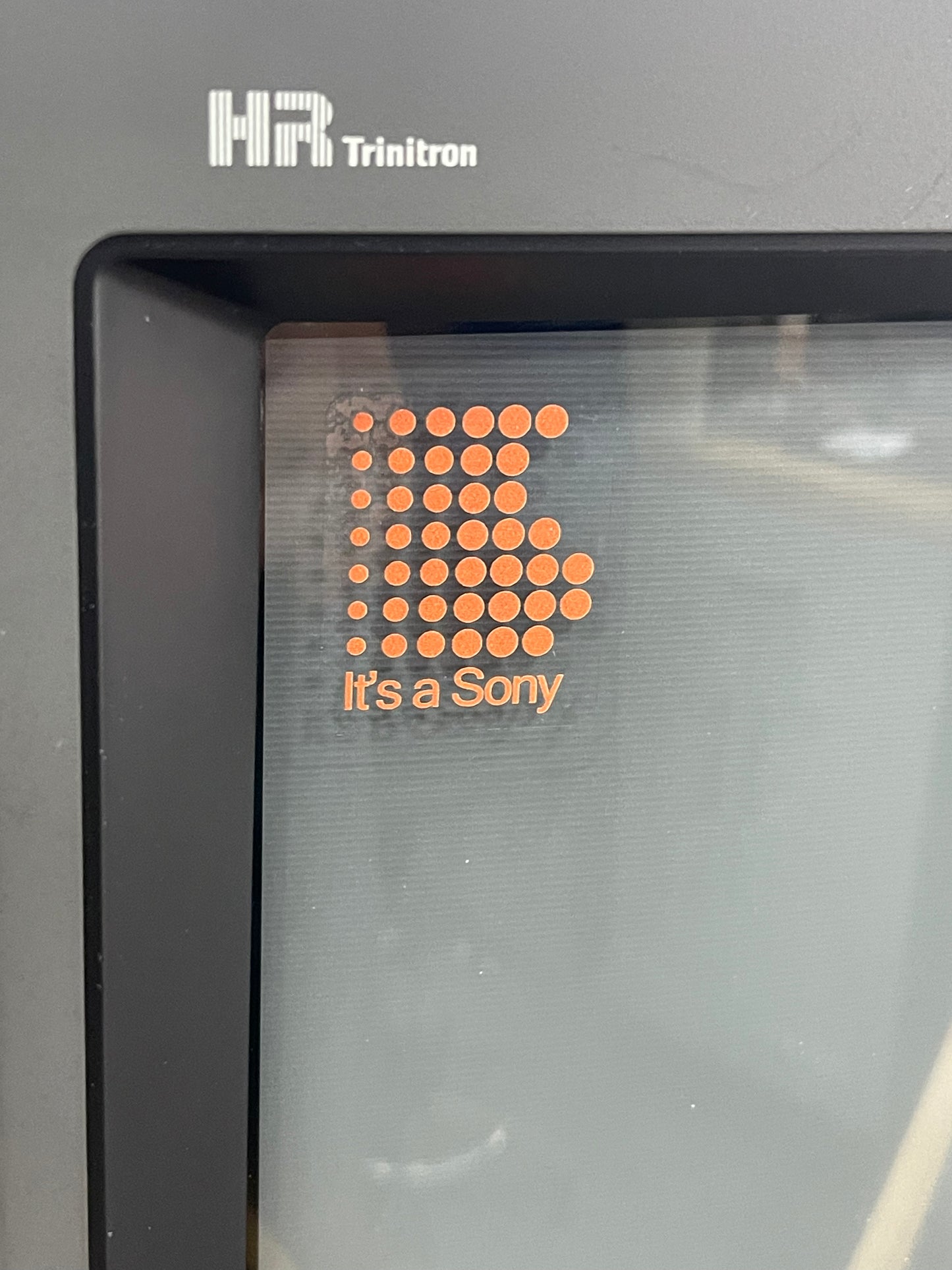 “It’s a Sony” Logo Clear Vinyl Window Cling CRT Tube TV PVM