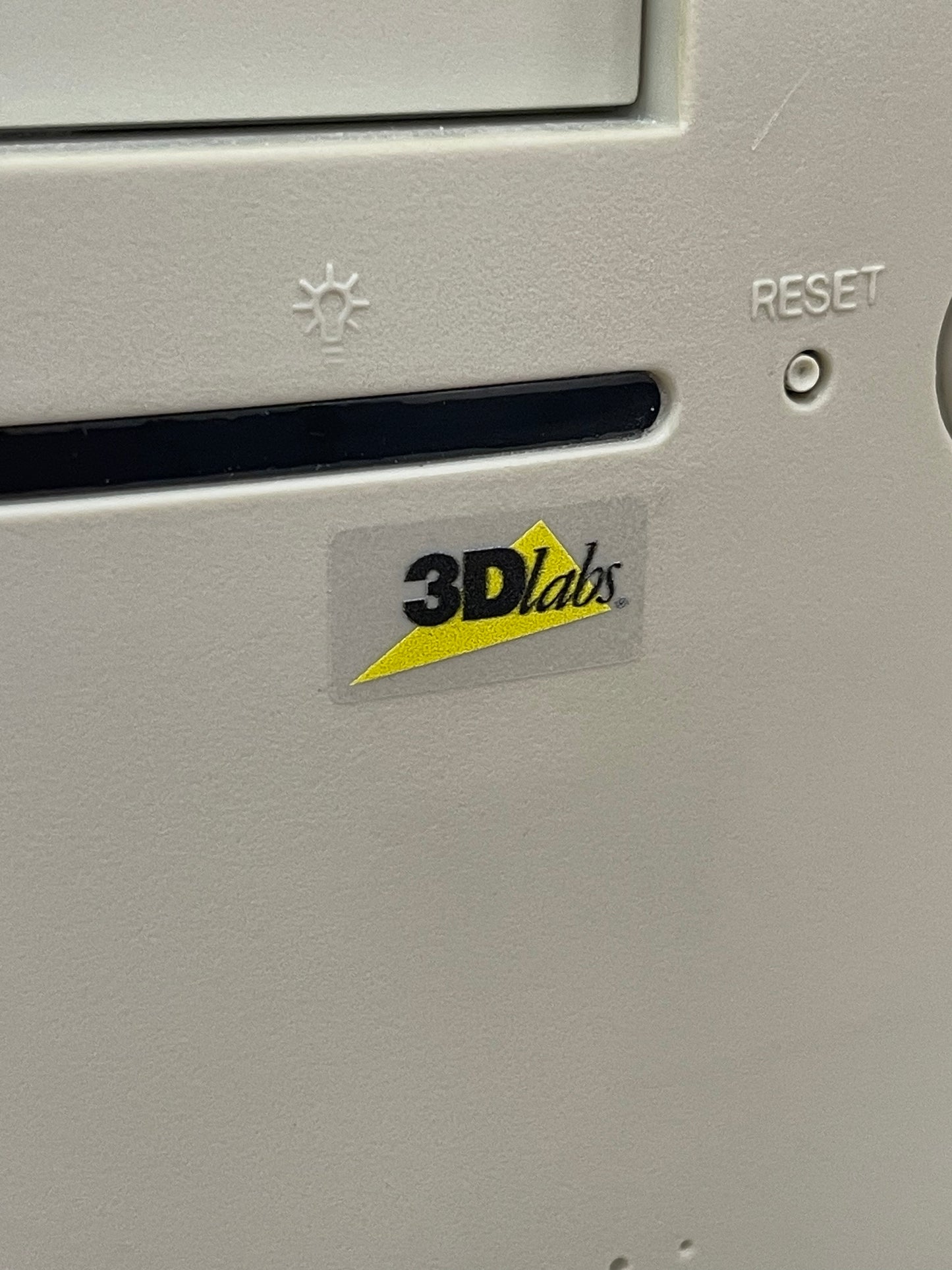 3D Labs Video Graphics Case Badge Sticker - Clear