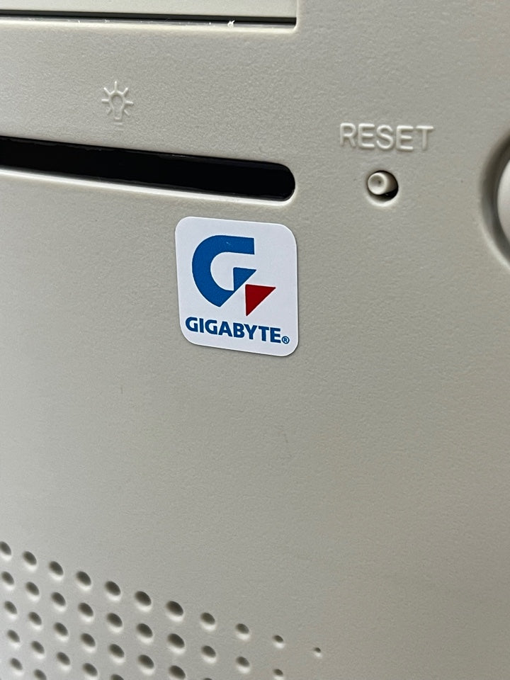 Motherboard > Gigabyte < Case Badge Sticker - White