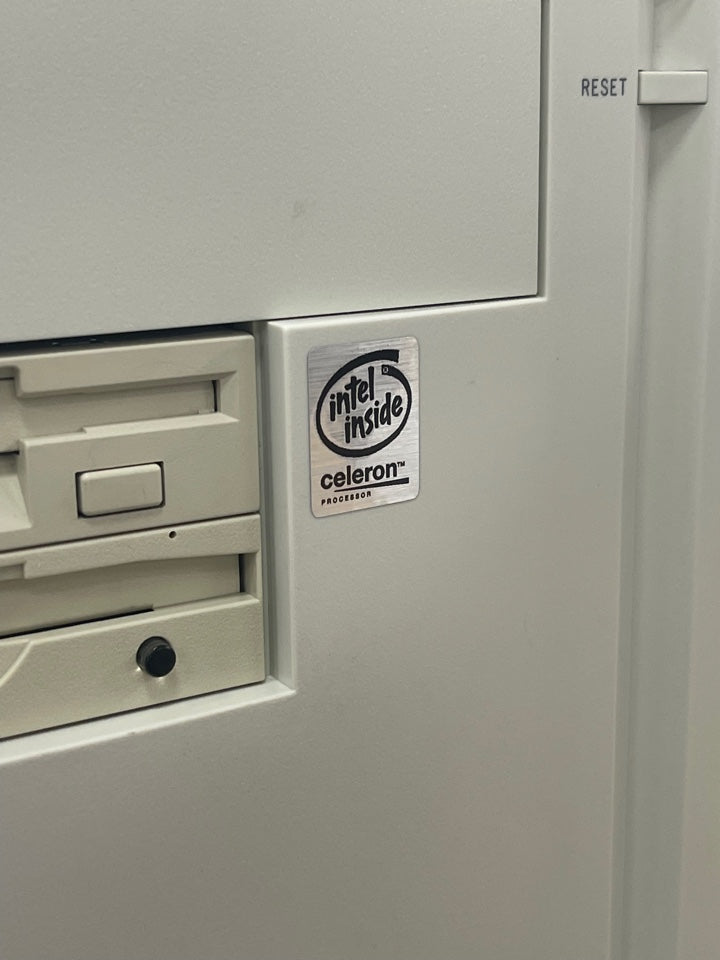 Celeron Case Badge Sticker - Metallic