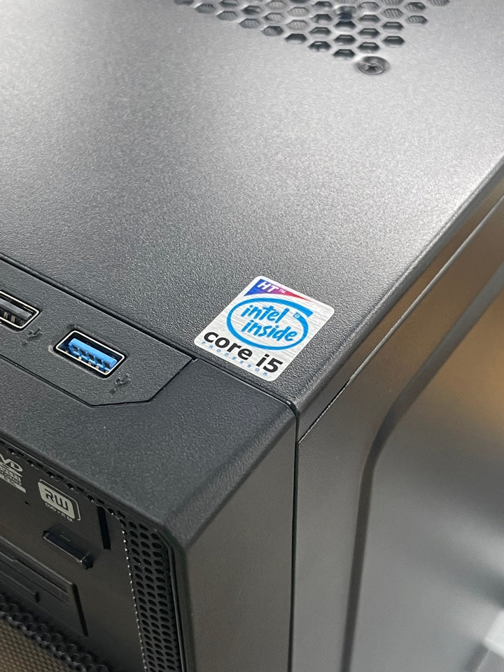 Core i5 Retro-Modern-Sleeper Case Badge Sticker - Metallic
