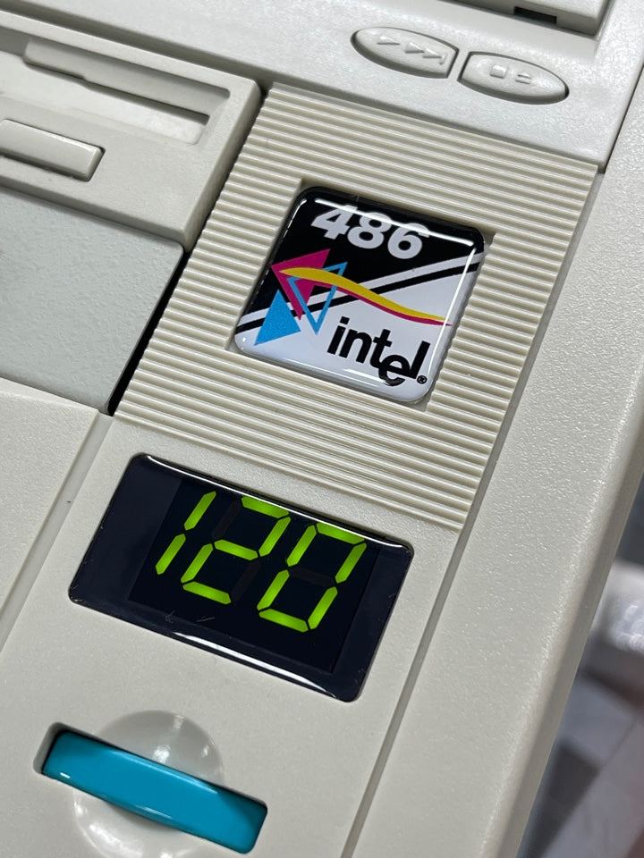 486 "B&W w/ Neo Graphic" Case Badge Sticker DOMED