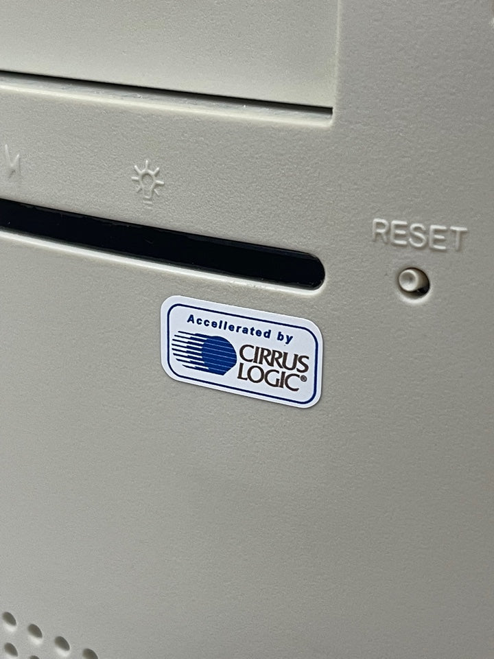 Cirrus Logic Video Graphics Case Badge Sticker - White