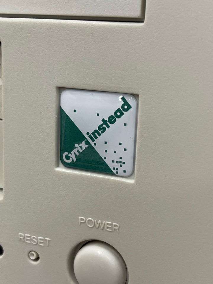 Cyrix Instead Case Badge Sticker - Dome