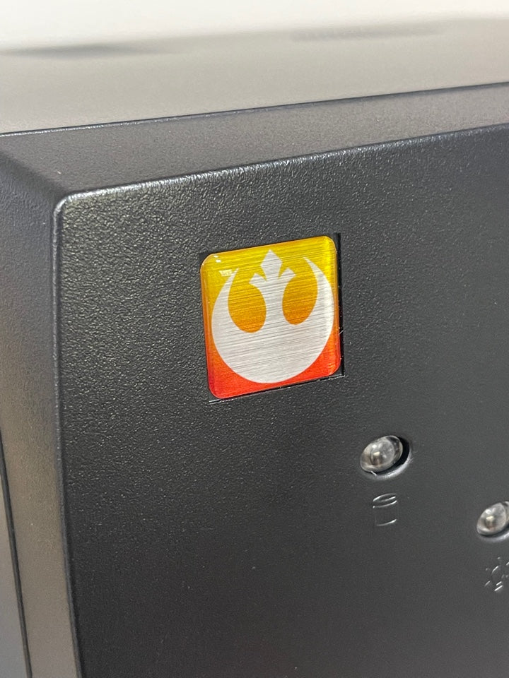 > Rebel Insignia < Star Wars Case Badge Sticker - Dome Sunset