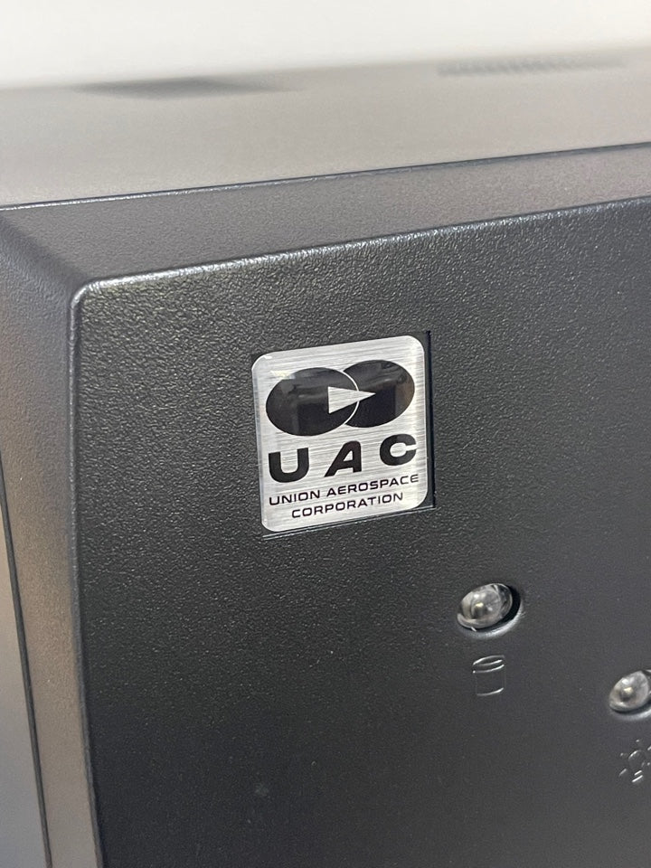 DOOM > UAC - Union Aerospace Corp OG < Case Badge Sticker - Silver Dome