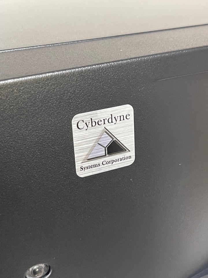 The Terminator > Cyberdyne < Case Badge Sticker - Flat Met