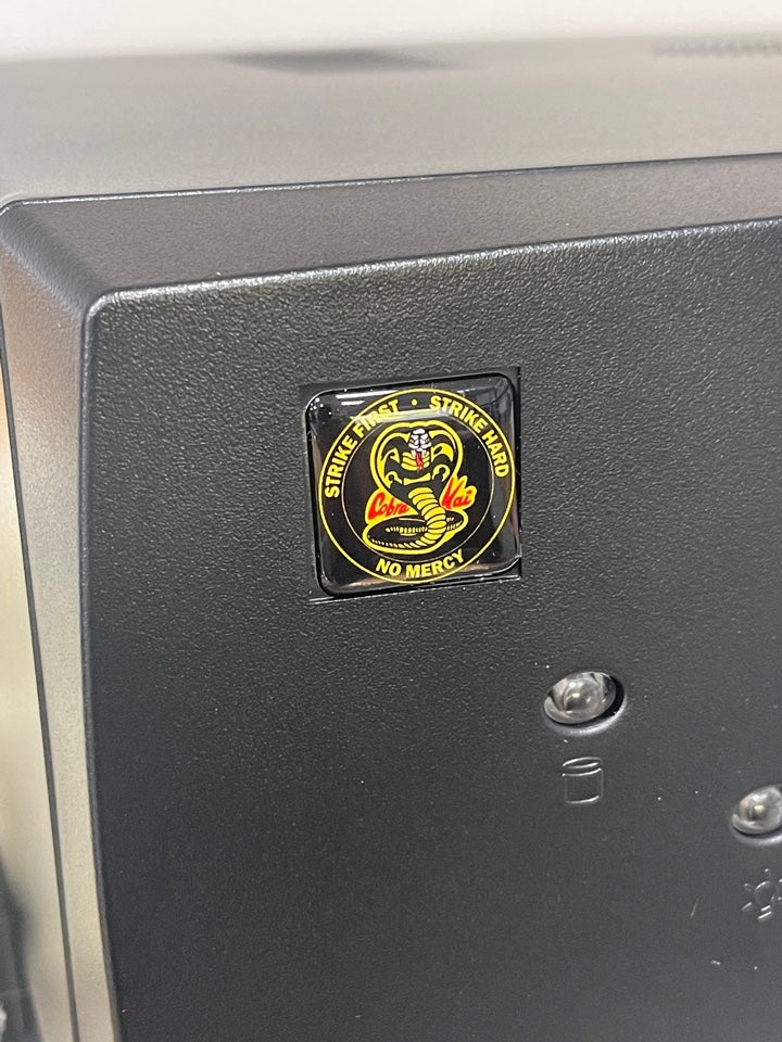 > Cobra Kai < "No Mercy" Karate Kid Case Badge Sticker - Dome