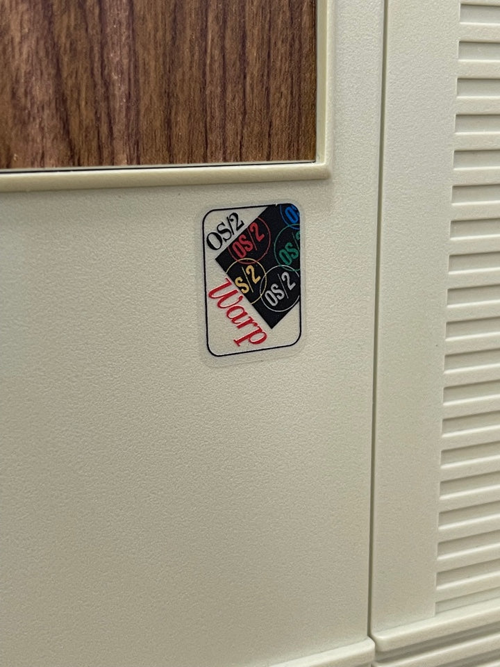 IBM OS2 Warp Color Logo Case Badge Sticker - Clear