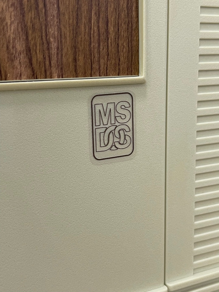 MS-DOS MSDOS Monochrome Logo Case Badge Sticker - Clear