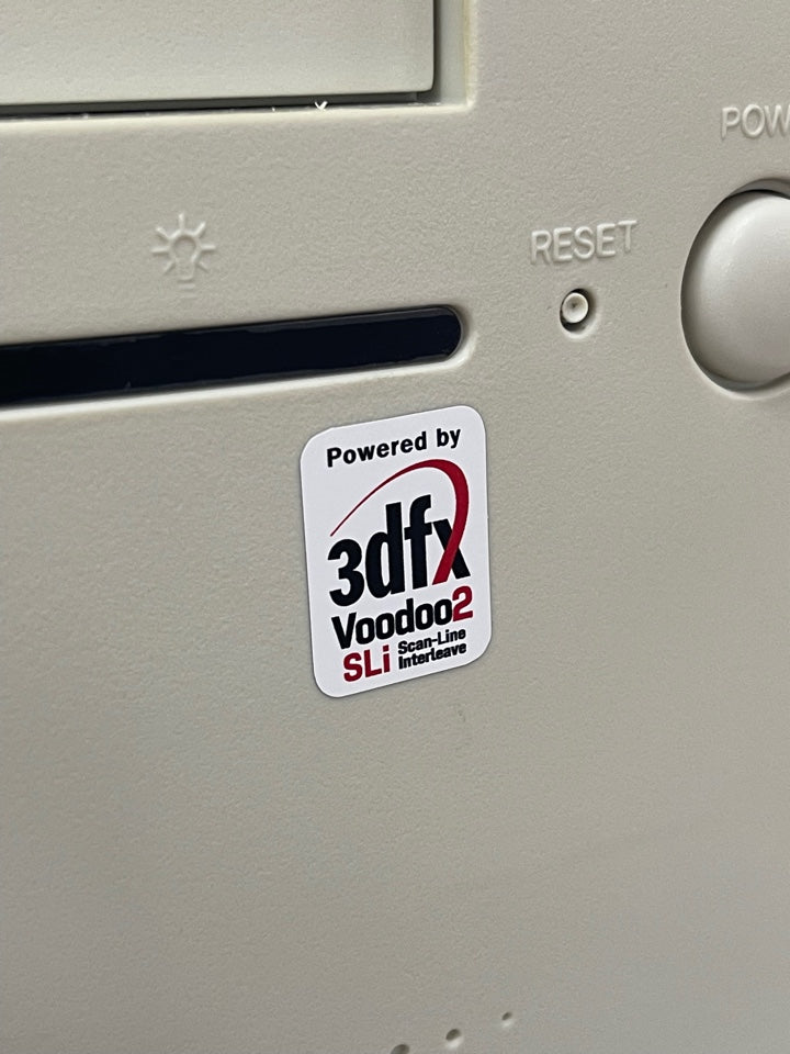 3Dfx Voodoo2 Sli Case Badge Sticker White