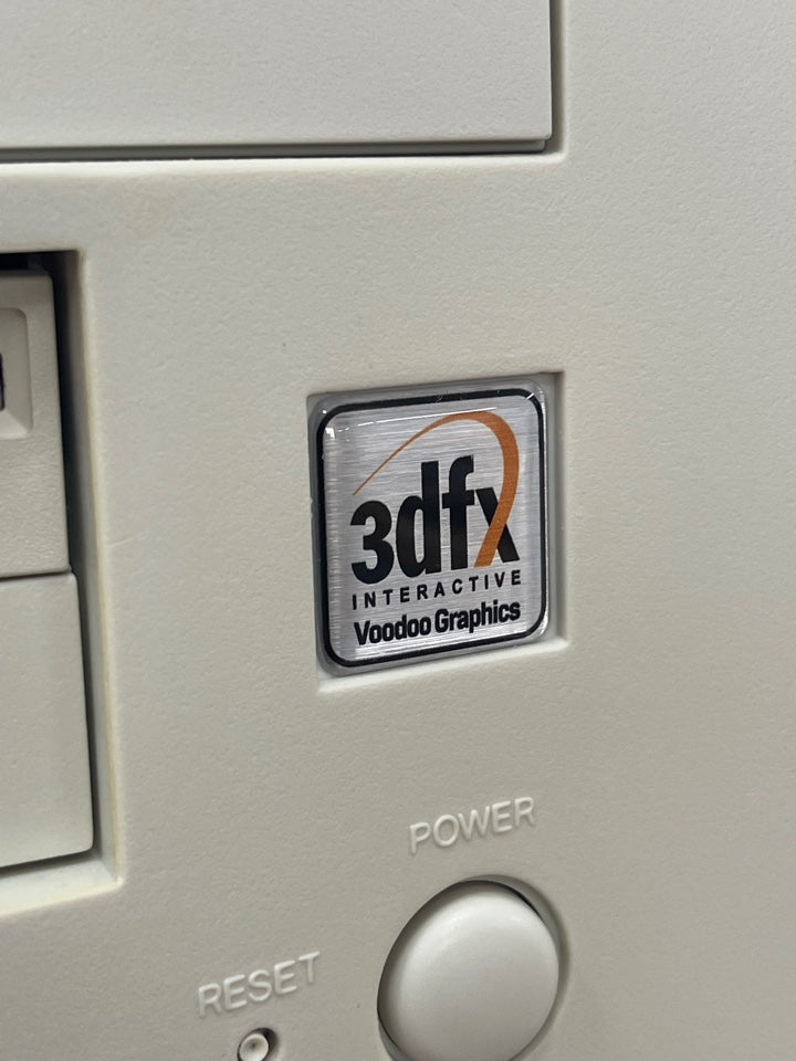 3Dfx Interactive Voodoo Graphics Case Badge Sticker - DOME MET