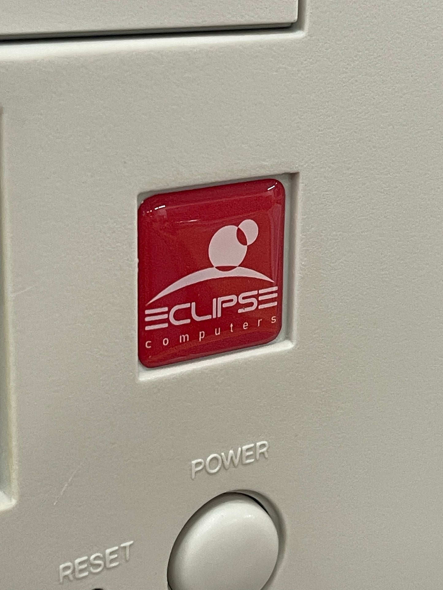 Custom PC Shop > Eclipse < Case Badge Sticker - Dome, Red