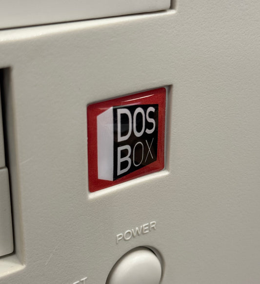 DOSBOX Color Logo Case Badge Sticker - DOME