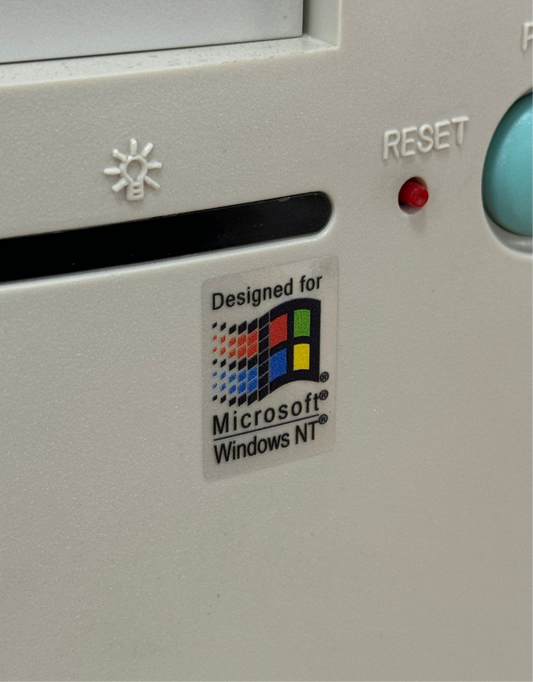 Windows NT Case Badge Sticker - Clear