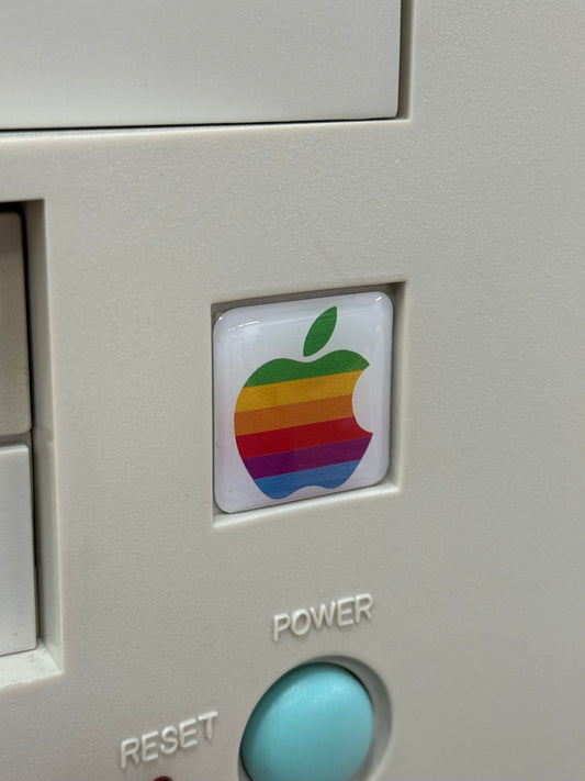 Apple Logo Old School Case Badge Sticker - DOME