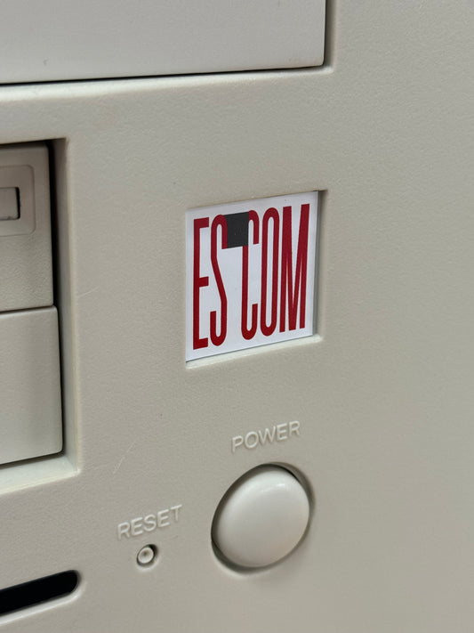 ESCOM AG Computer Badge Sticker - White