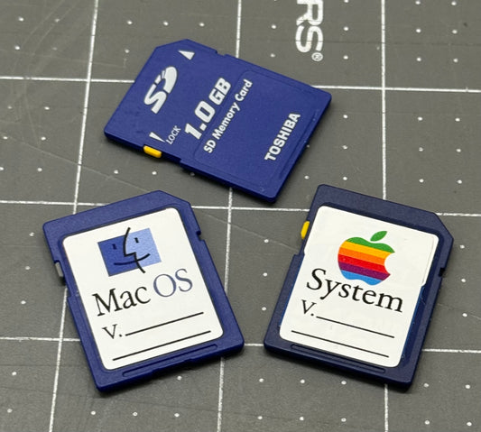 Apple Mac OS SD Card Label Sticker - White