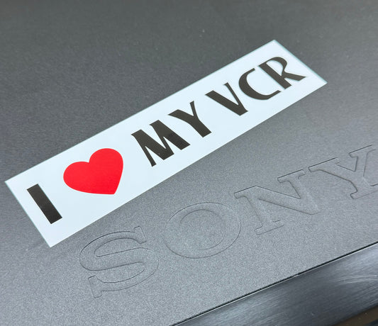 Video “I ❤️ MY VCR” VHS Love Sticker