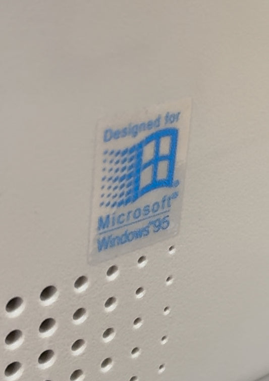 Windows 95 V2 Sony VAIO Case Badge Sticker - Clear, Blue