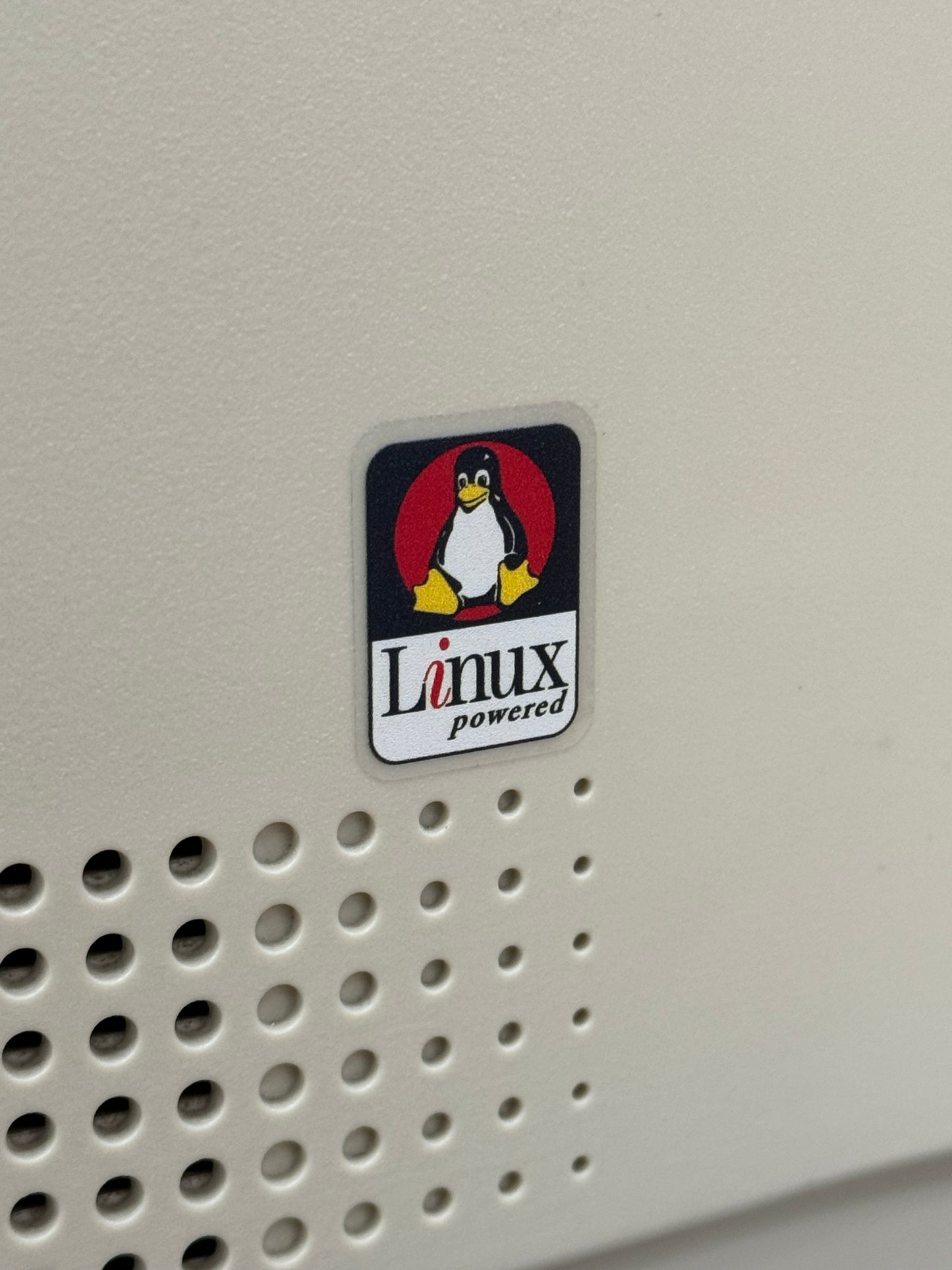 Linux Powered Tux Color Penguin Logo Case Badge Sticker - Clear