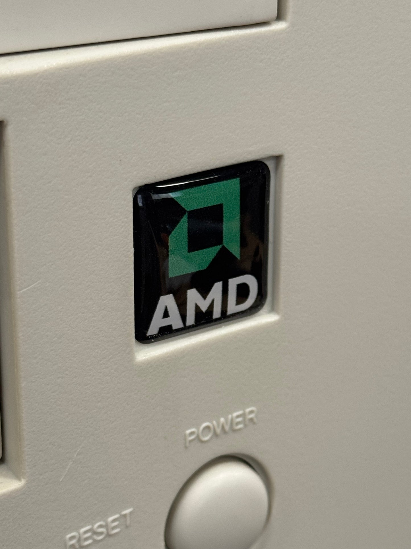 AMD Logo Case Badge Sticker - DOME Black