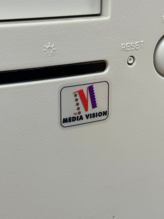 Media Vision Sound Audio Logo Case Badge Sticker - Clear