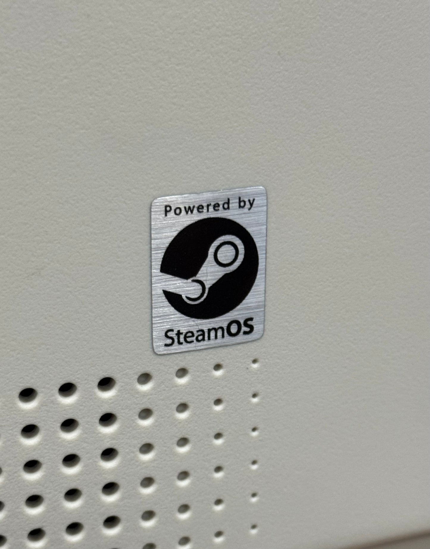 SteamOS Steam Logo Case Badge Sticker - Silver/Black