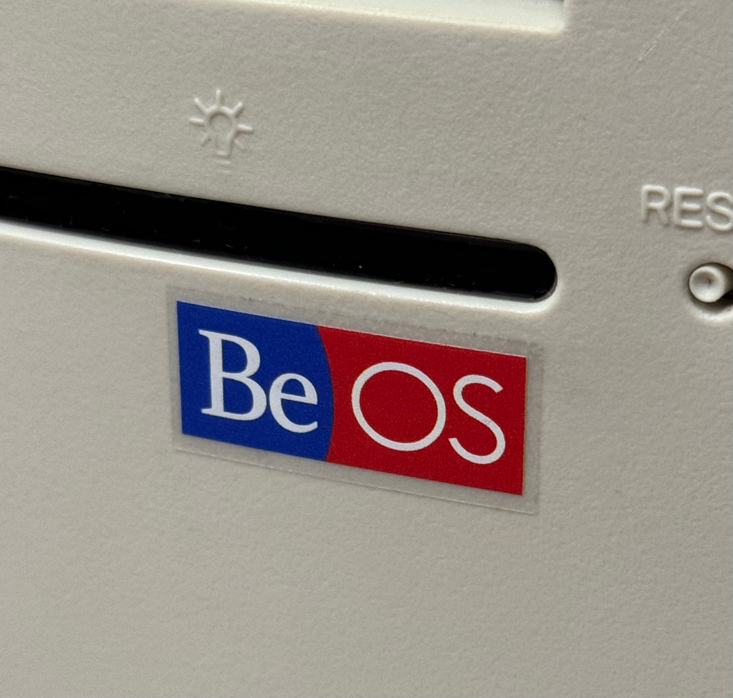 Be OS Beos Logo V2 Case Badge Sticker - Clear