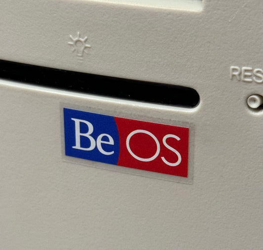 Be OS Beos Logo V2 Case Badge Sticker - Clear