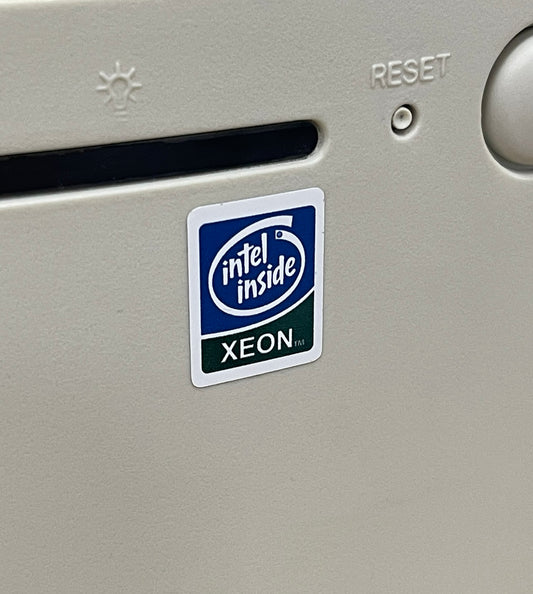 Intel XEON Case Badge Sticker - White