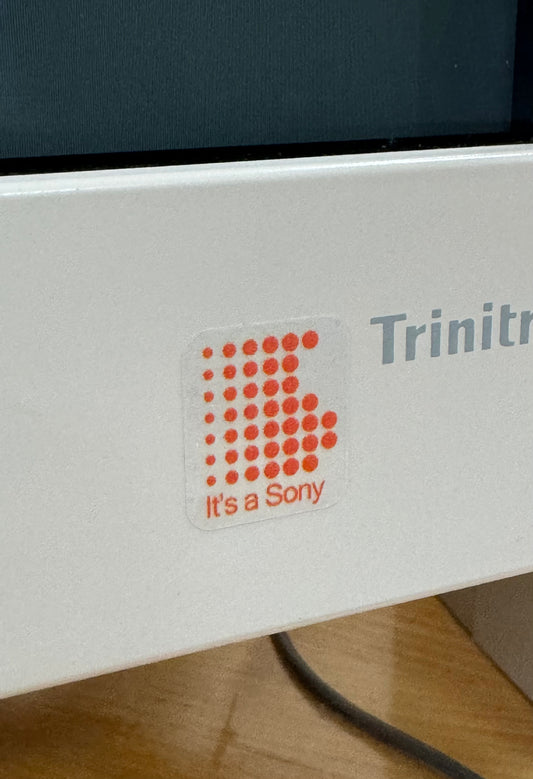 “It’s a Sony” Trinitron Monitor TV Case Sticker - Clear