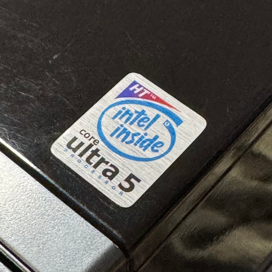 Core ULTRA i5 Retro-Modern-Sleeper Case Badge Sticker - Metallic
