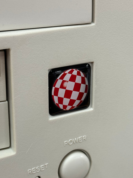 Amiga Checkerba Logo Old School Case Badge Sticker - DOME