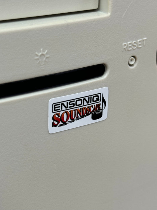 Ensoniq Soundscape Audio Case Badge Sticker - White