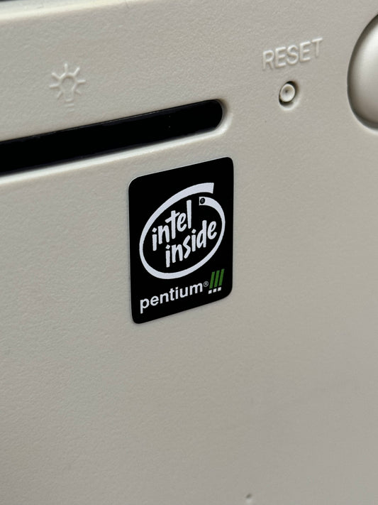 Pentium III Case Badge Sticker - Black