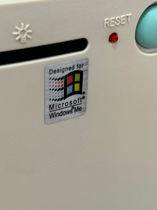 Windows Me Case Badge Sticker - Metallic