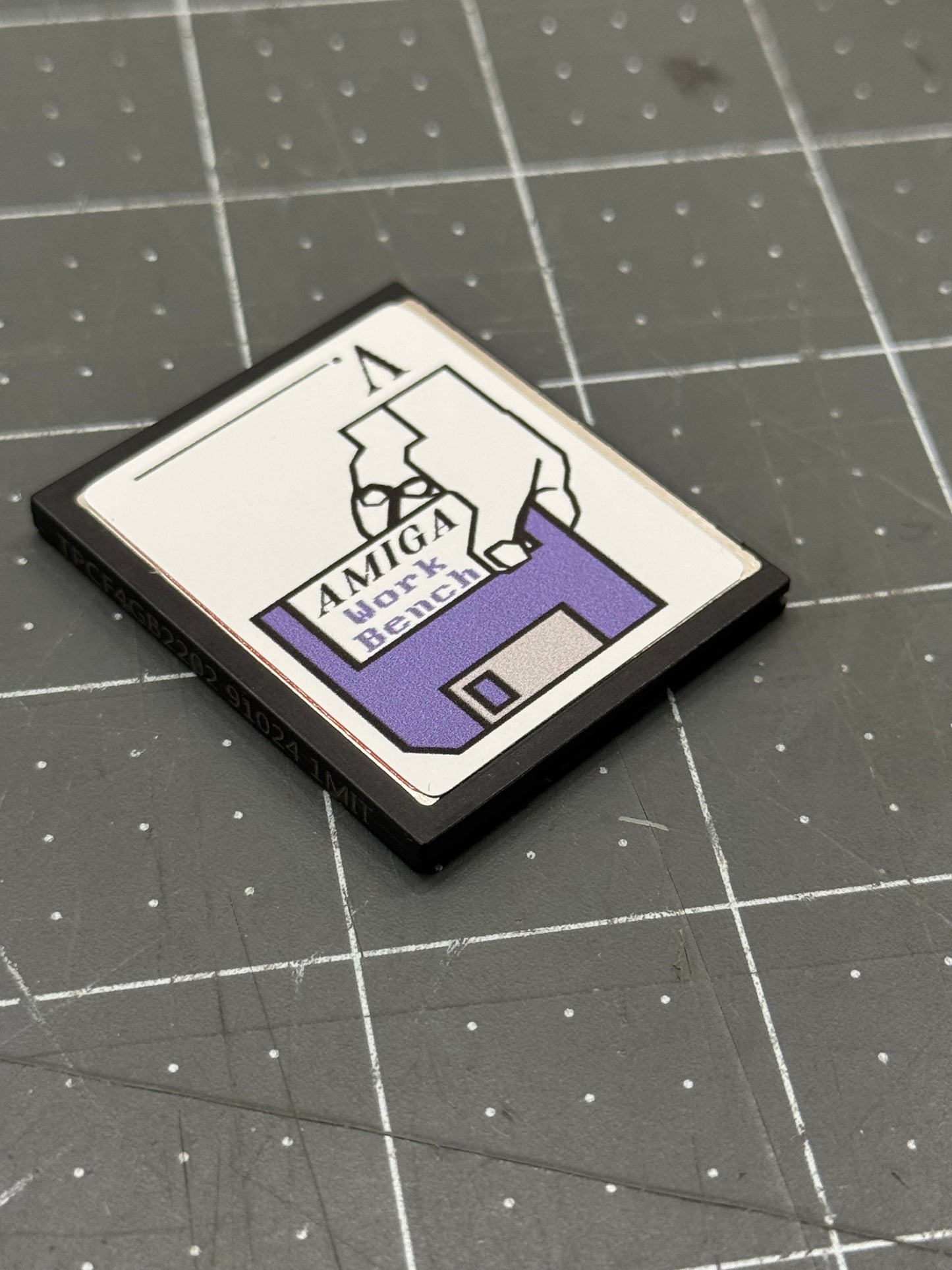 Commodore Amiga Work Bench CF Compact Flash Card Label Sticker - White