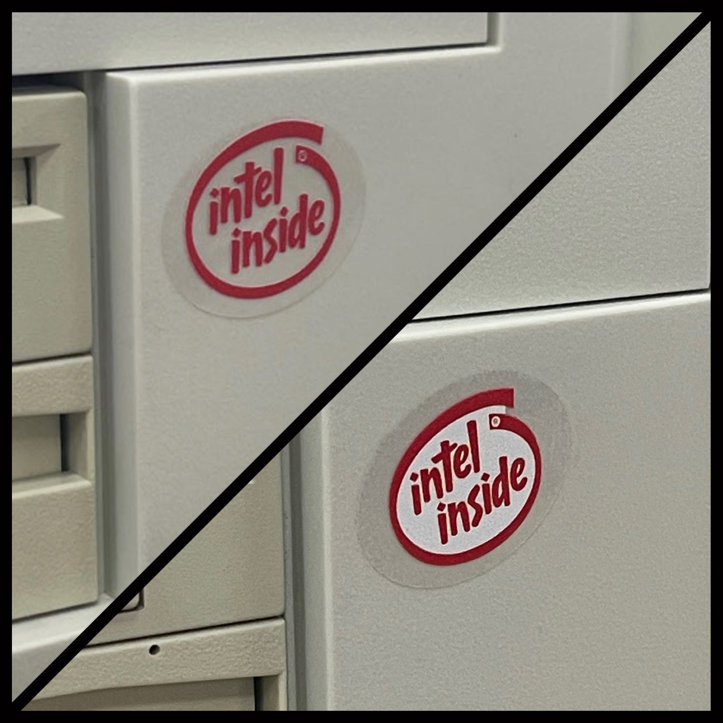 "Intel Inside" Case Badge Sticker RED - Clear
