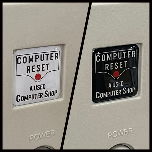 Custom PC Shop > Computer Reset < Case Badge Sticker - Dome
