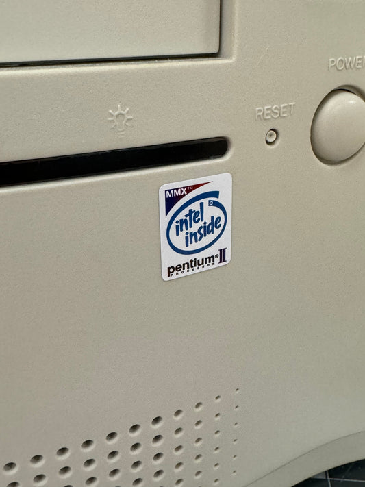 Pentium II Case Badge Sticker - White