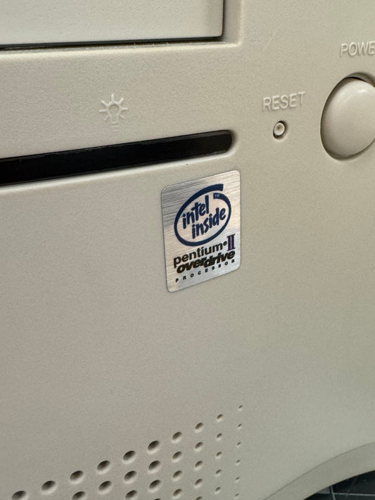Pentium II Overdrive Case Badge Sticker - Metallic