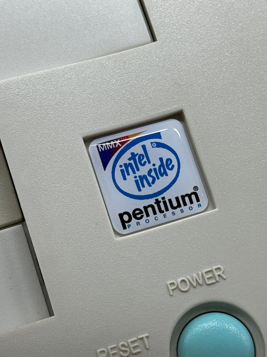 Pentium (MMX) Case Badge Sticker - DOME WHT